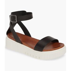 MIA Lunna Platform Black and White Platform Sandals